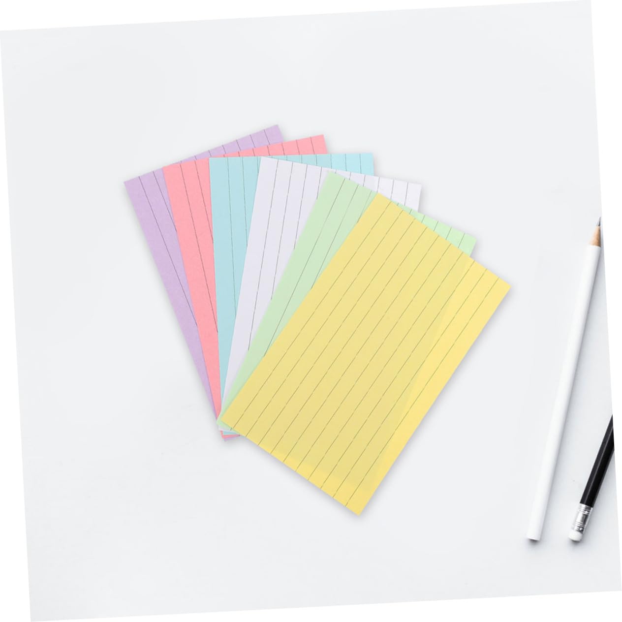 Kleine Karteikarten 300 Blatt Papier Farbige Indexkarten | Glatte Schreibfläche, zum Lernen für Rezeptkarten, Praktische Wortkarten für Schnelle Notizen