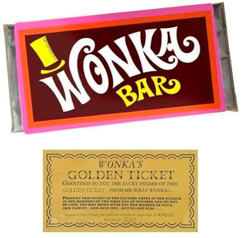Chocolate WILLY WONKA con Billete dorado (inspirado en la película de Gene Wilder de 1971) Cover