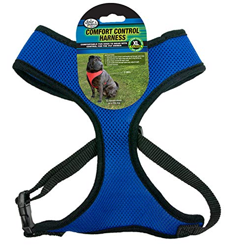 Image of Four Paws Comfort Control Dog Harness Blue Extra Large
