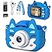 AONISE Fotocamera Digitale per Bambini, Fotocamera Selfie, 32 GB, Videoregistratore HD 1080P, Videocamera Giocattoli per Ragazzi e Ragazze, Regali di Compleanno per Bambini di 3-12 Anni (Blu)