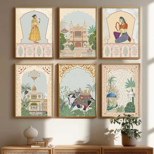 Image of kotart Pichwai Wall Art Theme Digital Painting for Wall Decoration - Wall Art Prints for Living Room Bedroom Office, living room Decor, wall hanging frames (10X13 INCH, D)