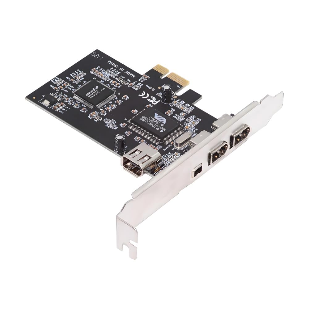 cablecc 400Mbps PCI-E 1X 4X 16X a 4 porte Firewire 400 Capture Card IEEE 1394a PCI Express Card 6Pin e 4Pin IEEE-1394 Adattatore
