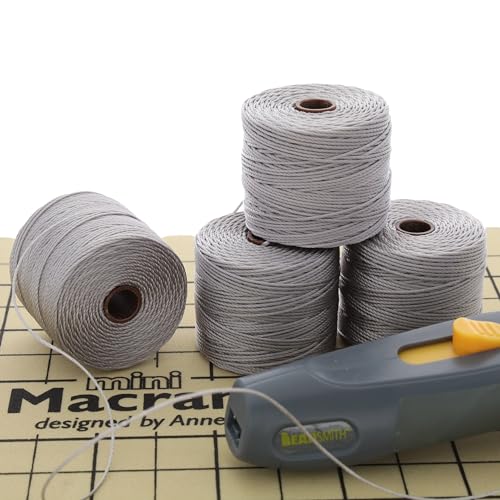 Cordon Super-lon nylon argenté Beadsmith pour perles et macramé