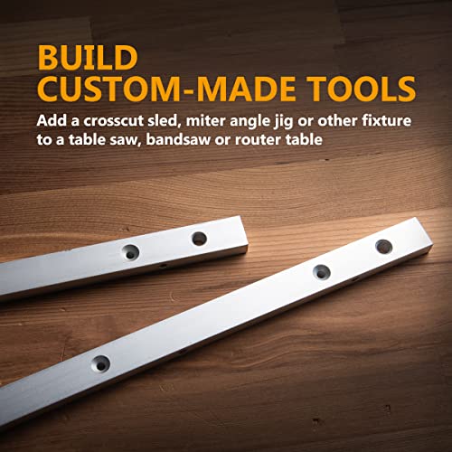 POWERTEC 71519 24Inch Miter Gauge Jig & Fixture Bar for any Standard 3