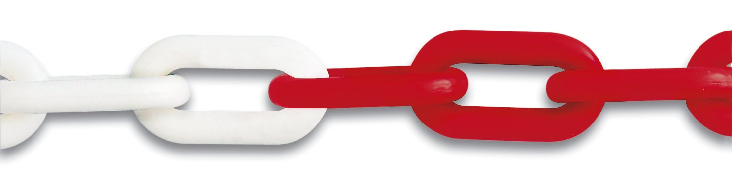 Chapuis BP1 Bobina de cadena de señalización (polietileno, diámetro 6 mm x 25 m rojo/blanco