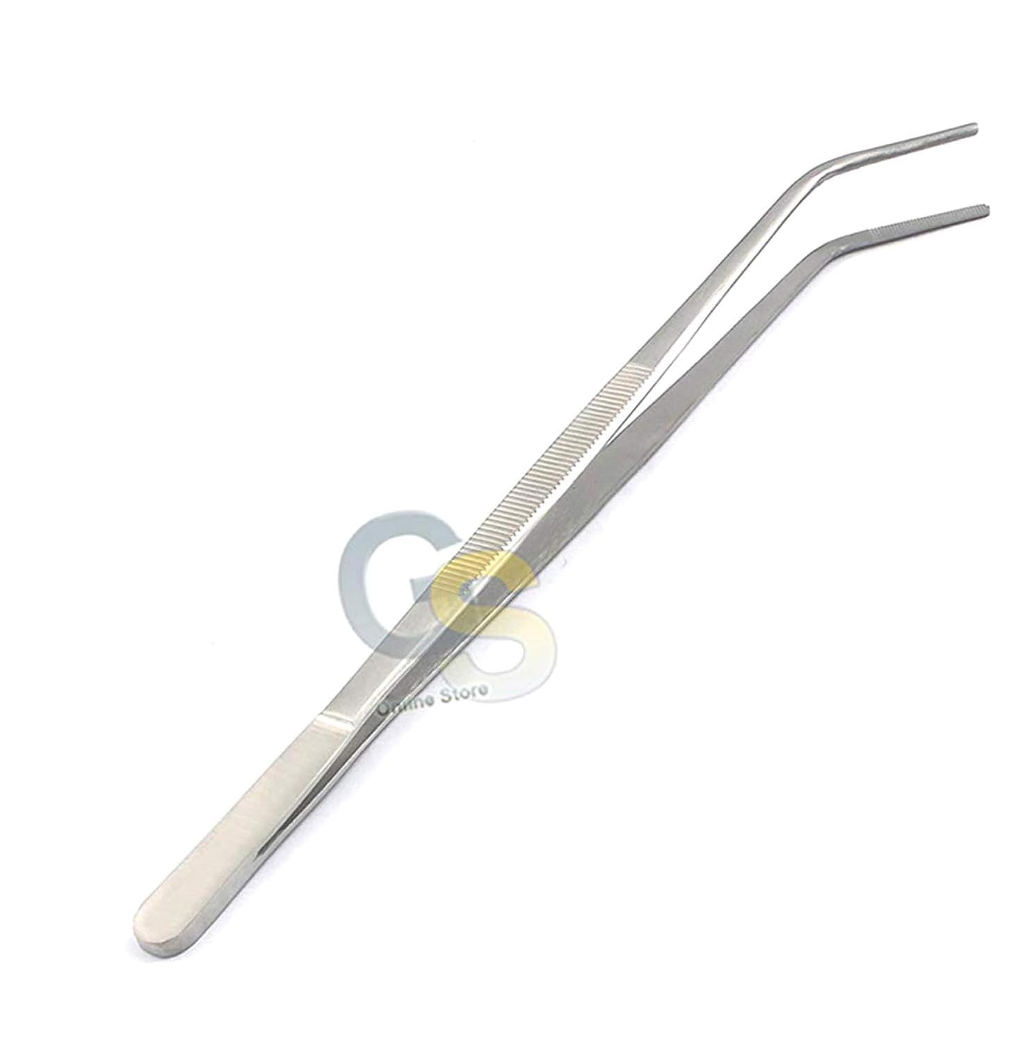 Aquarium Tweezer 46cm Length Curved Type Stainless Steel Water Plant Tool By G.S ONLINE STORE