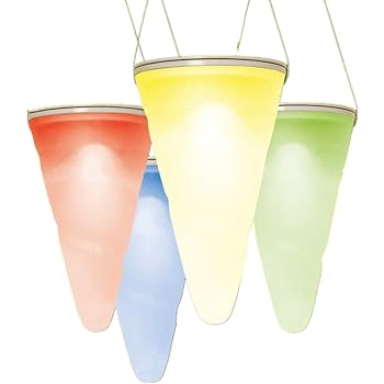 Cuzile Solarleuchten 3er Set Hangende Kegelformige Solar Gartenleuchten Led Leuchten Aussenbeleuchtung Baumdekoration Mehrfarbig Amazon De Beleuchtung