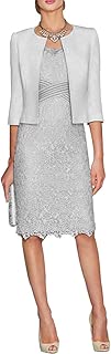 Women's Half Mother Of The Bride Dress Tea Length With Jacket Bq170 - coolthings.us