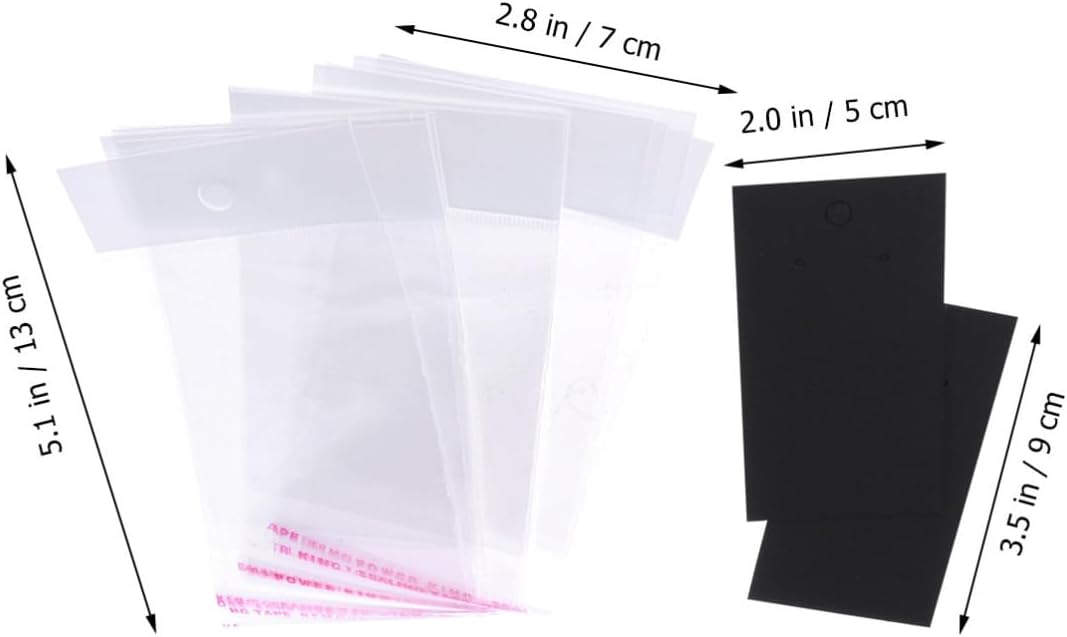 400pcs Black Kraft Paper Earring Display Cards for Jewelry Makers