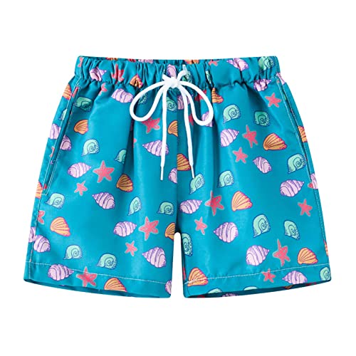 Bañador para niños pequeños, estilo resort, pantalones de playa estampados, pantalones de secado rápido, surf, natación, bañadores para niños, azul celeste, 12-18 meses