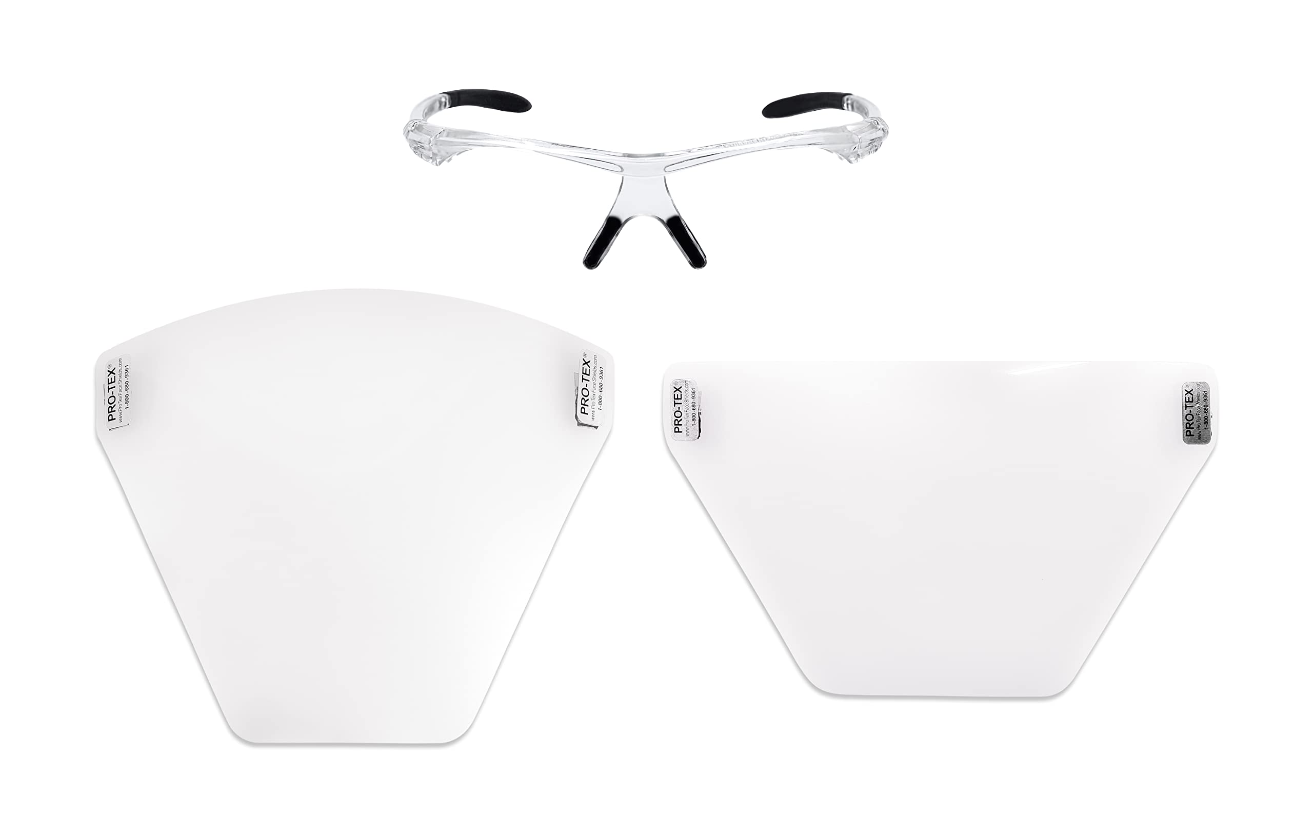 PRO-TEX Face Shields Sample Pack Clip-on Face Shields (1 ea) FS6, FS8, FRAME