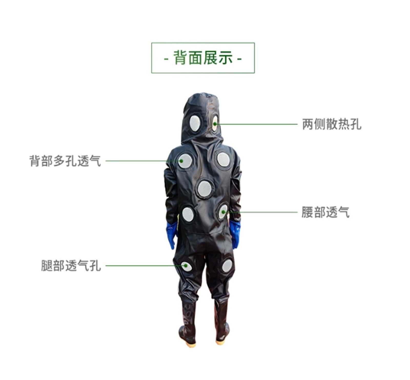 Tuta da Apicoltore, Tuta for coltura ventilata for tutto il corpo, traspirante, con ventola di dissipazione del calore e guanti in pelle(Medium)