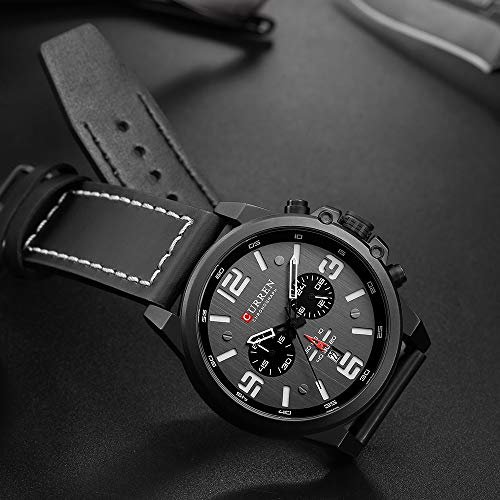 Anself CURREN 8314 homens relógio de quartzo relógio de marca relógio de pulso calendário hora minut