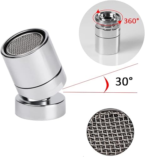 Miniatura 4 de Adaptador de filtro de aireador de grifo giratorio de 360 grados para fregadero de cocina, cabezal de grifo, adaptadores de boquilla, pieza de