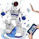 HOMOFY Robot Toys for 5 6 7 8 -12 Year Old Boys Girls Kids Gift, Remote Control Robot Toys for Kids RC Intelligent Programmable Robot Smart Robot Kit with Dancing, Singing, Led Eyes, Gesture Sensing