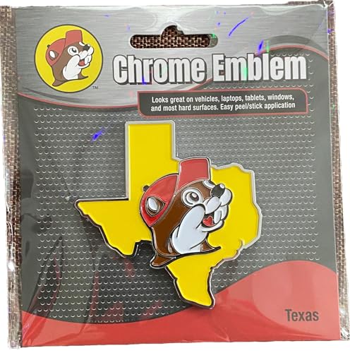 Image of Bucee's Texas Map Chrome Emblem 3'' Car Decal