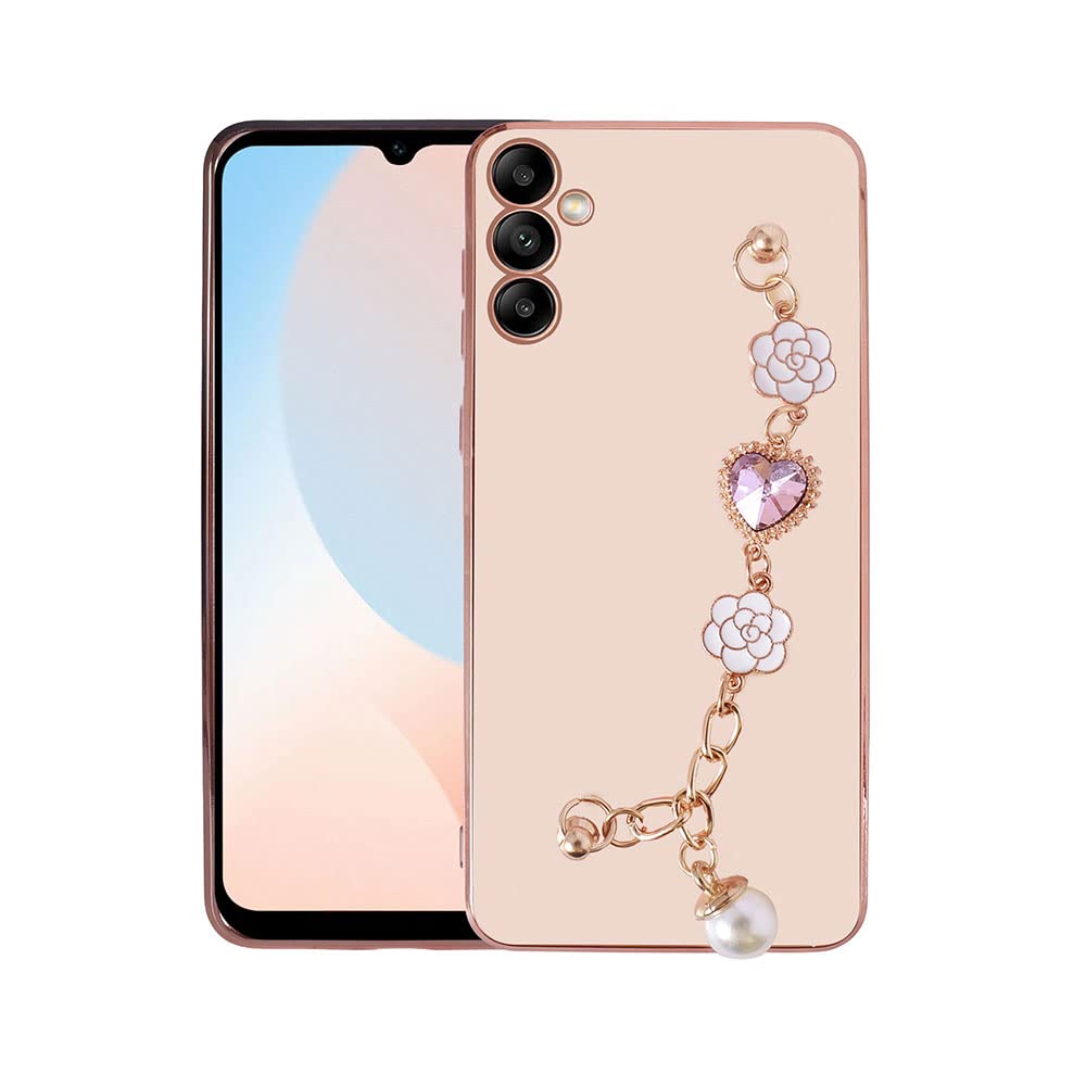 Zore Galaxy ile uyumlu A34 Kılıf El Tutamaçlı Kamera Korumalı Zore Taka Silikon Kapak Pembe