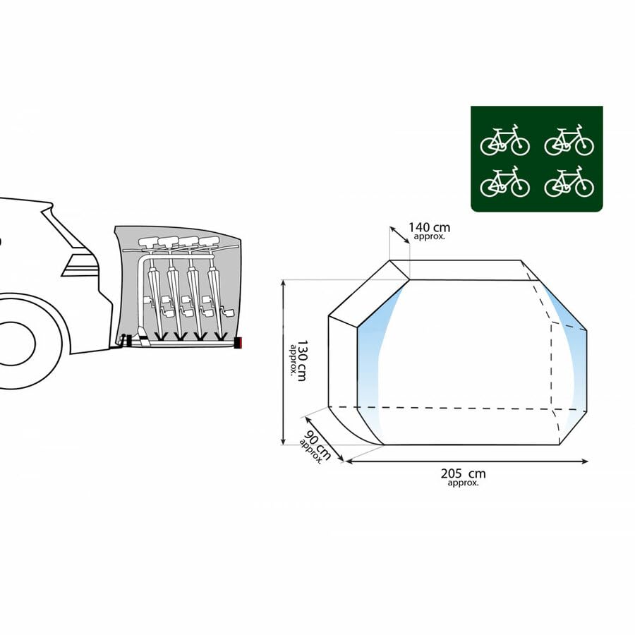 BRUNNER Copribici da Gancio Traino 3/4bici