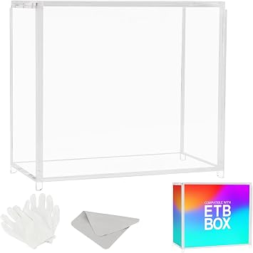 Elite Trainer Box Acrylic Display Case Stackable, 8mm + 5mm Ultra Thick Acrylic with Magnets Fit for ETB Storage, ETB Case Protector Vertical Stacking Armor Compatible with Elite Trainer Boxes