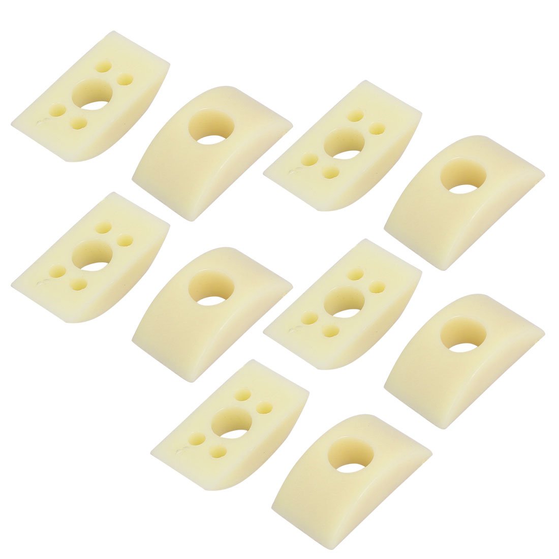 Sourcingmap Household 8mm Hole Dia Plastic Half Moon Spacer Connector Fittings Beige 10pcs
