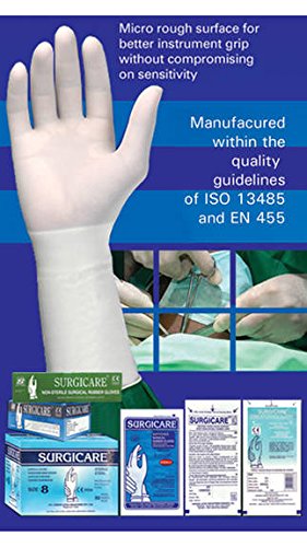 Surgicare Disposable Latex Starile Surgical Gloves (Pack Of 25 Pairs) Size - 6.5 (B01BMUON8G) Amazon Price History, Amazon Price Tracker