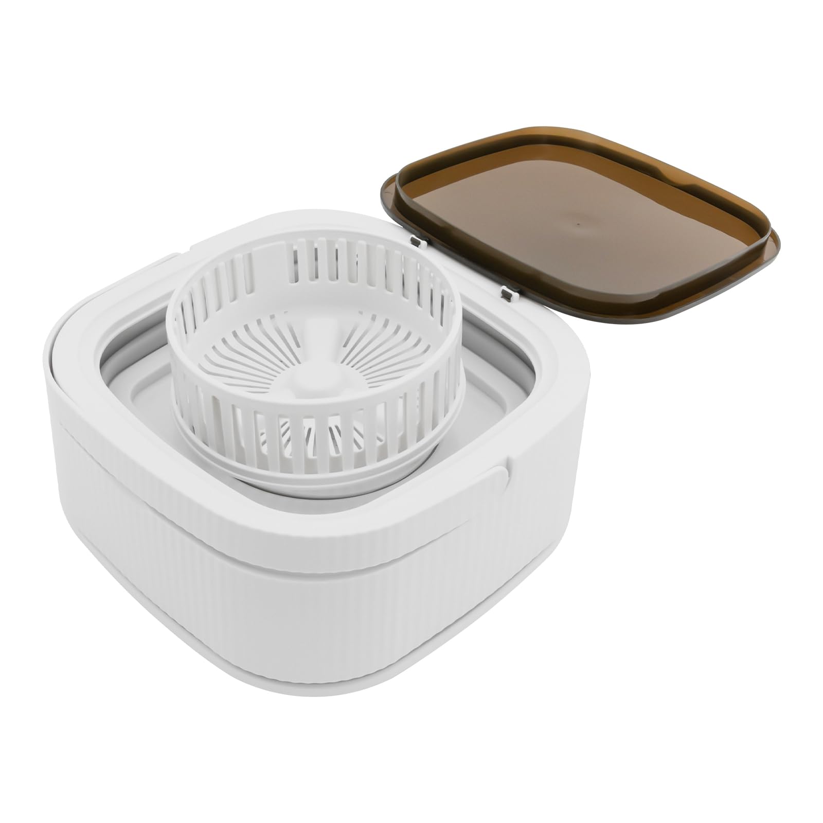 Mini Machine à Laver Pliable 10L, Portable Lave-Linge Compact Électrique avec Essorage, 3 Programmes, Idéal pour Studio, Camping ou Dépannage, Gris
