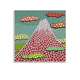 草間彌生《富士山》 プリント キャンバス 絵画 壁アート モダン ホーム装飾 ぶら下がる ポスター 画像 壁の絵 版画 ギフト28x28inch(70x70cm)