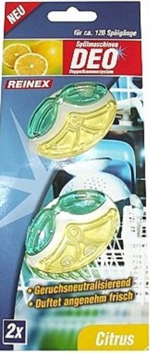 Preisvergleich Produktbild REINEX Packung 2er Geschirrspüler-Deo Spülmaschinenduft flüssig citro-fresh