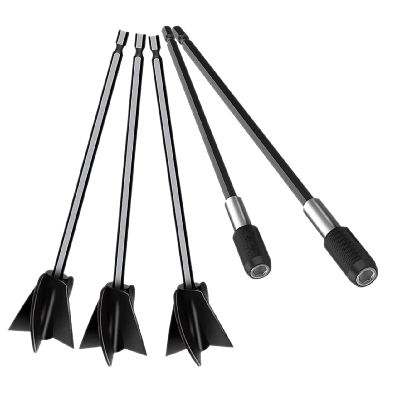 Cabilock Epoxy Mixer Paddle for Drill 5pcs Resin Paint Stirrer Attachment Blender Mixer for Small Projects