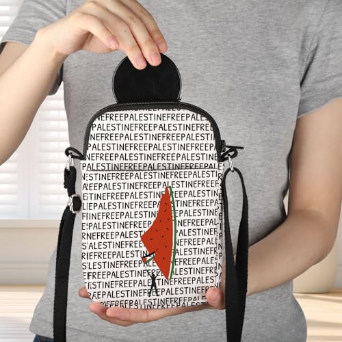 JNIAP Free Palestine Crossbody Bag Free Palestine Map Gifts Watermelon Palestine Bag Palestine Flag Purse 7