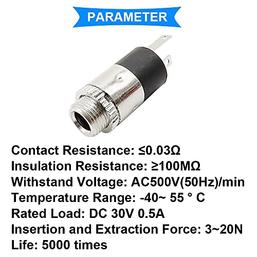 Conector jack 3.5 mm hembra PJ-392 con macho TRS DAOKI pack de 10 2