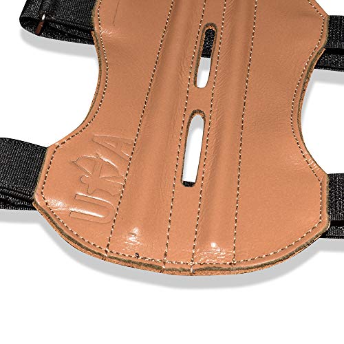 Universe Archery Leather Arm Guards | Bow Arm Protector 4 Strap Archery Guard | High-Grade Adjustable Leather Armguard | Hunting Accessories & Archery (Brown) #TOP2