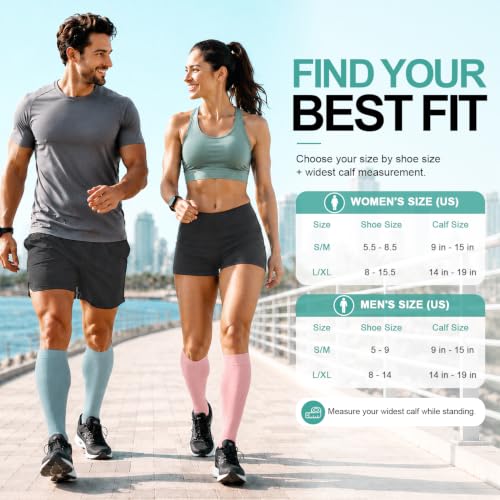 Image of Laite Hebe 3 Pack Medical Compression Sock-Compression Sock For Women and Men Circulation -Best for Running,Nursing,Athletic Sports