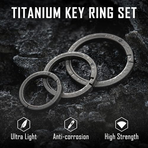 KeyUnity Titanium Quick Release Key Ring With Side Pushing Design, Round Carabiner Clip for Car & Home Keys - Image 2