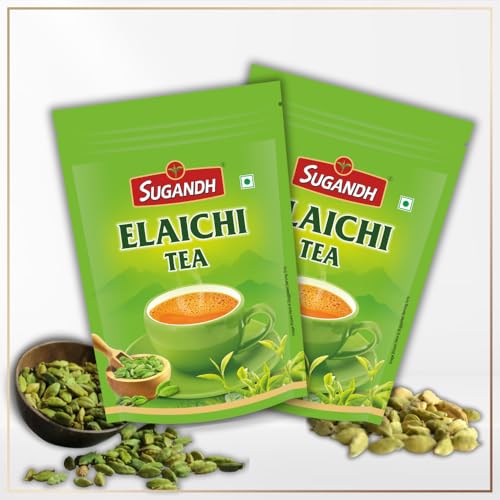 Image of Sugandh Elaichi Tea | 2 KG | Pack of 2 |100% Natural Ingredients | Direct sourced from Asam | Indian Spiced Tea for Perfect Morning & Evening Brew | A Perfect Premium Cup of Tea for Chai Lover