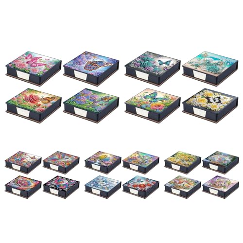 Kit peinture diamant DIY boîte de notes 640 papiers loisir créatif papillon