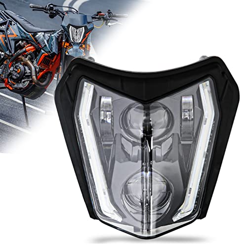 Phare avant LED pour moto Exc XCF 250 350 450 optique éclairage DRL 6500K