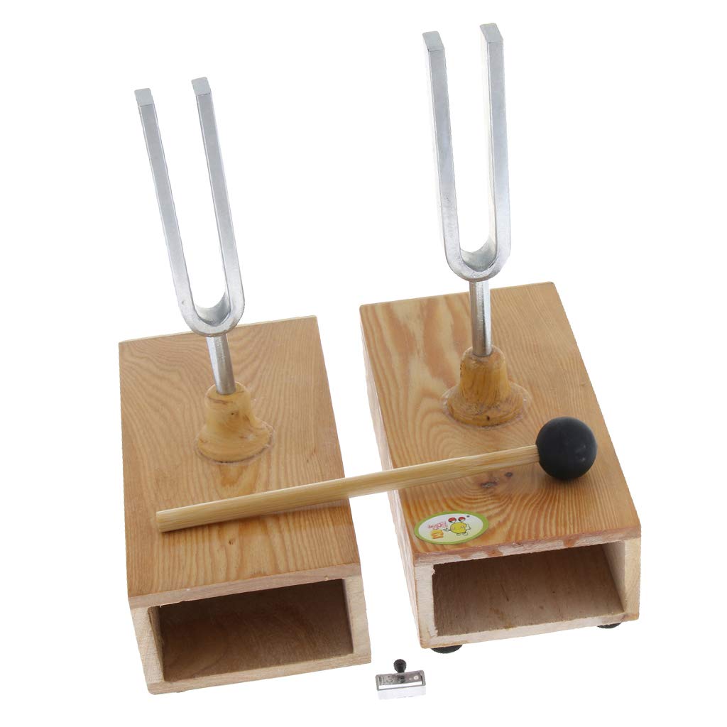 440 Hz Resonanzbox aus Holz mit Stimmgabel, akustisches Werkzeug