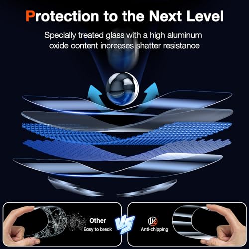 Image of LK Screen Protector for iPhone 13 /13 Pro, for iPhone 14 /16e for Tempered Glass, 9H Hardness, Shockproof, Scratch-Resistant, Tempered Glass, 0.33 mm Ultra Clear Film, Pack of 3 HD Protective Glass