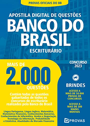 Apostila Digital de Questões para Concurso do Banco do Brasil 2023: Mais de 2.000 Questões Oficiais
