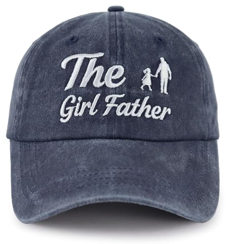 Tohheasp Girl Father Hat for Men, Dad Gifts, Fathers Day Christmas Birthday Gifts for New Dad, Navy, One size