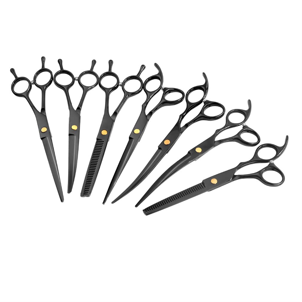 Set di Forbici per Borse per Animali Domestici in Acciaio Inox, Forbici per Cani Professionali per Cani, per Cani, Gatti E Altri Animali, Durevoli E Belli,C