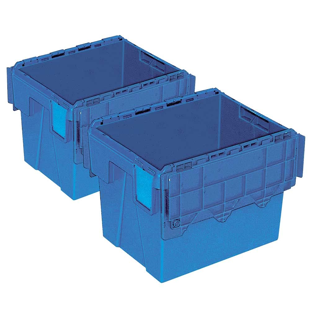 BRB 2 Mehrwegbehälter/Versandbehälter mit Deckel, 25 l, LxBxH 400x300x305 mm, blau