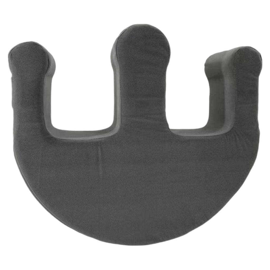 Almohada en U para Pacientes Cojín Asistente para Enfermería de Ancianos Postrados Dispositivo Multifuncional Antiescaras Impermeable Adecuado, Franela Gris