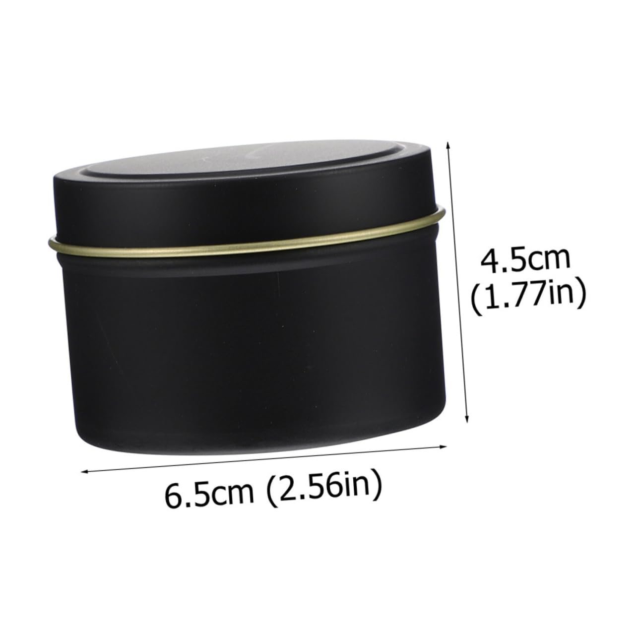 DOITOOL 5pcs Candle Tin Can Containers Tins Warning Jar for Candle Kit Making Candle Making Labels Wax Maker Round Tin Container Candle Empty Tin Black Iron