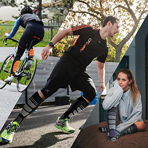 Ski Socks Merino Wool Thermal Knee High Winter Snowboard Sport Socks Men Women, Hunting Large #TOP5