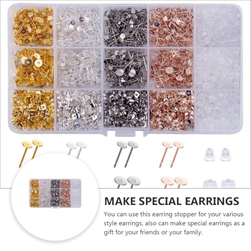 Tapones orejas de acero inoxidable Beavorty para crear joyas y manualidades en casa 6