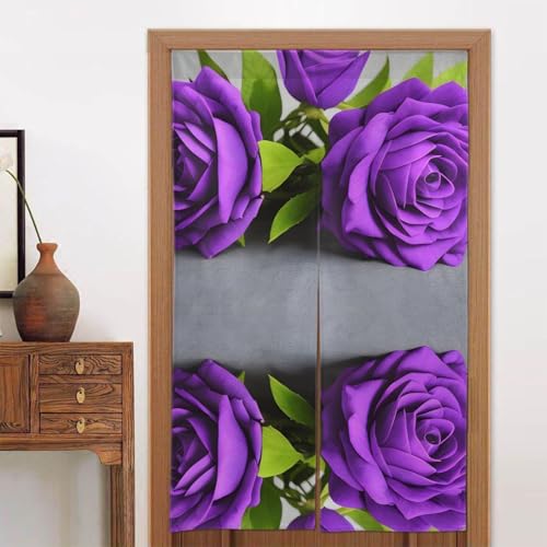 Cortinas opacas moradas de 142x86 cm para oscurecer ventanas infantiles 5