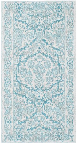 Tapete rectangular 2'2" x 4' Ivory/Light Blue SAFAVIEH miniatura 3
