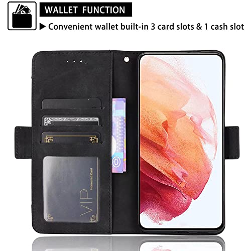 TANSKE Capa Capinha Carteira para Xiaomi Poco X3 Pro/Poco X3 NFC, [5 Slot de cartão] Couro PU Premiu